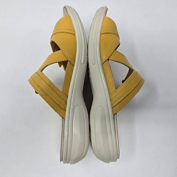 REVERE RIO LEATHER FRENCH MUSTARD ORTHOTIC COMFORT SANDALS WOMENS SIZE 10 M EUC - Picture 5 of 7